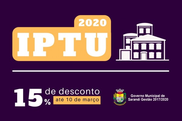 IPTU 2020: boletos estarão disponíveis a partir do dia 13 de janeiro